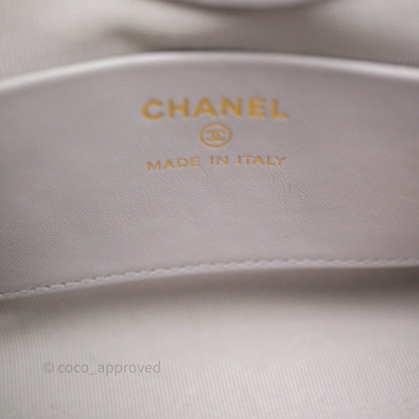 Chanel Nano 31 Grey Shiny Lambskin Gold Hardware