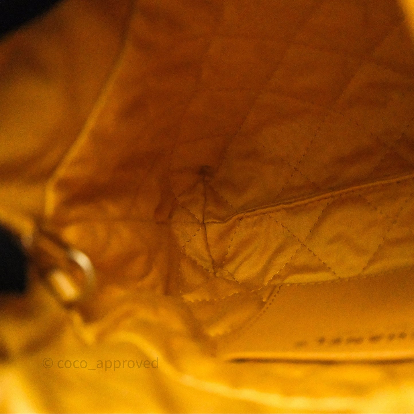 Chanel 22 Mini Bag Mustard Yellow Crumpled Calfskin Aged Gold Hardware