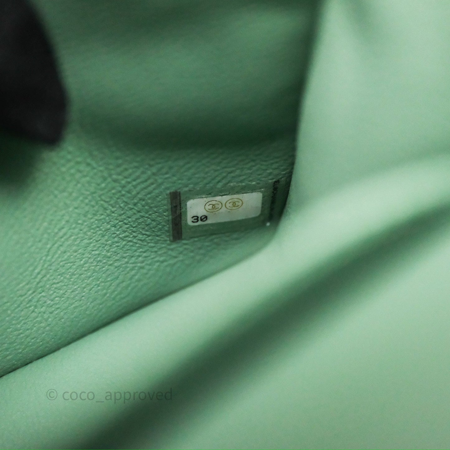 Chanel Small Classic Flap Quilted Mint Green Lambskin Gold Hardware