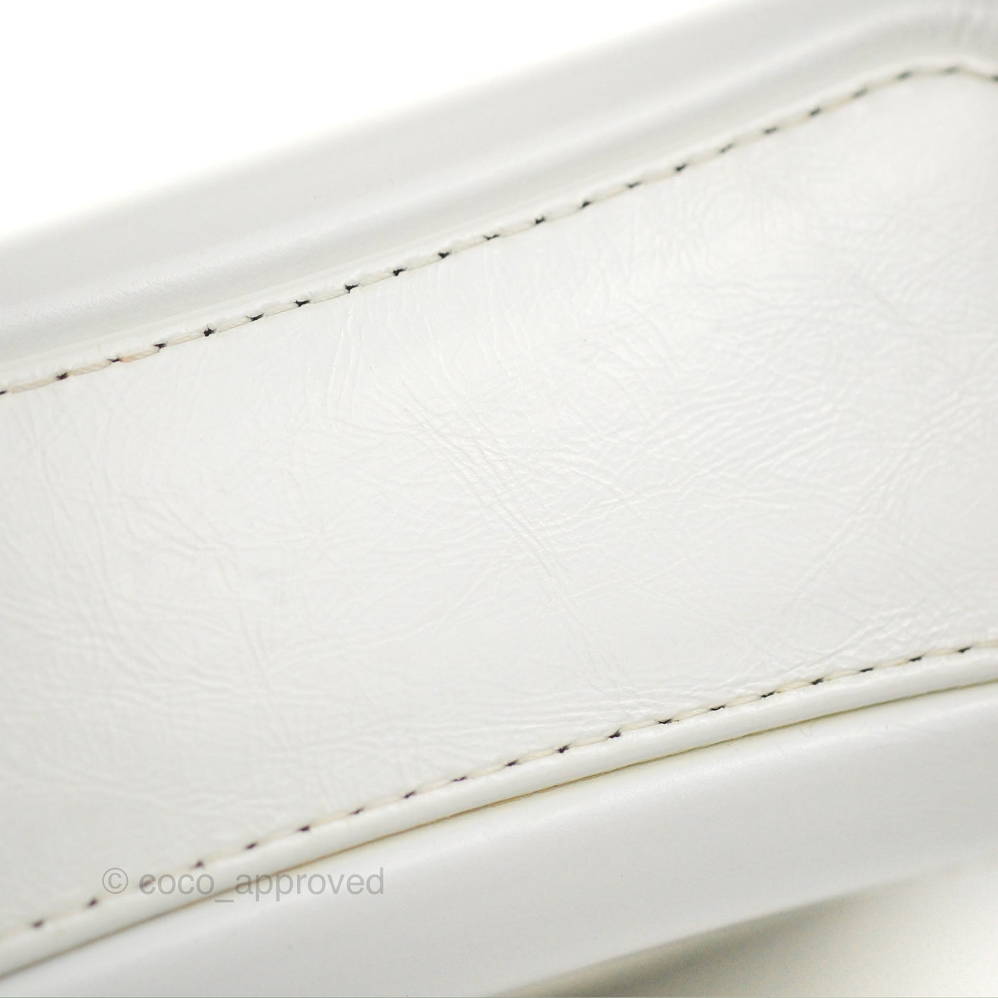 Chanel Quilted Small Gabrielle Hobo White Aged Calfskin Mixed Hardware
