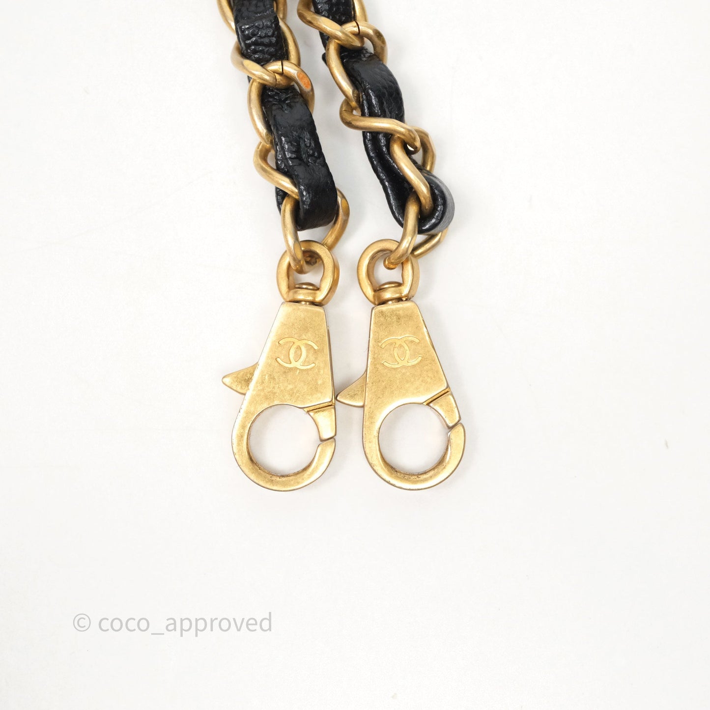 Chanel Medium Quilted Coco Handle Chevron Black Caviar Aged Gold Hardware Lizard Handle