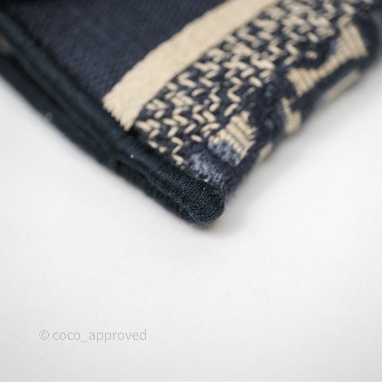 Christian Dior Navy Oblique Slim Saddle Pouch