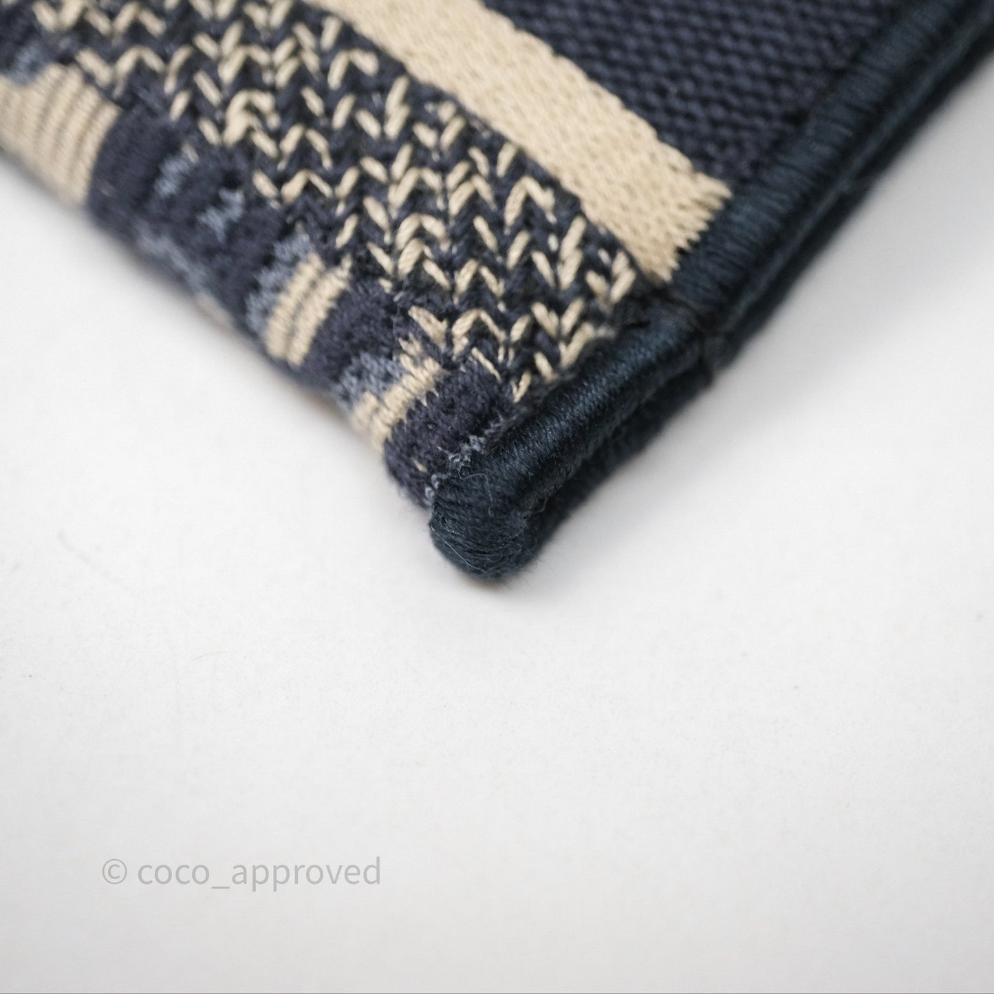Christian Dior Navy Oblique Slim Saddle Pouch