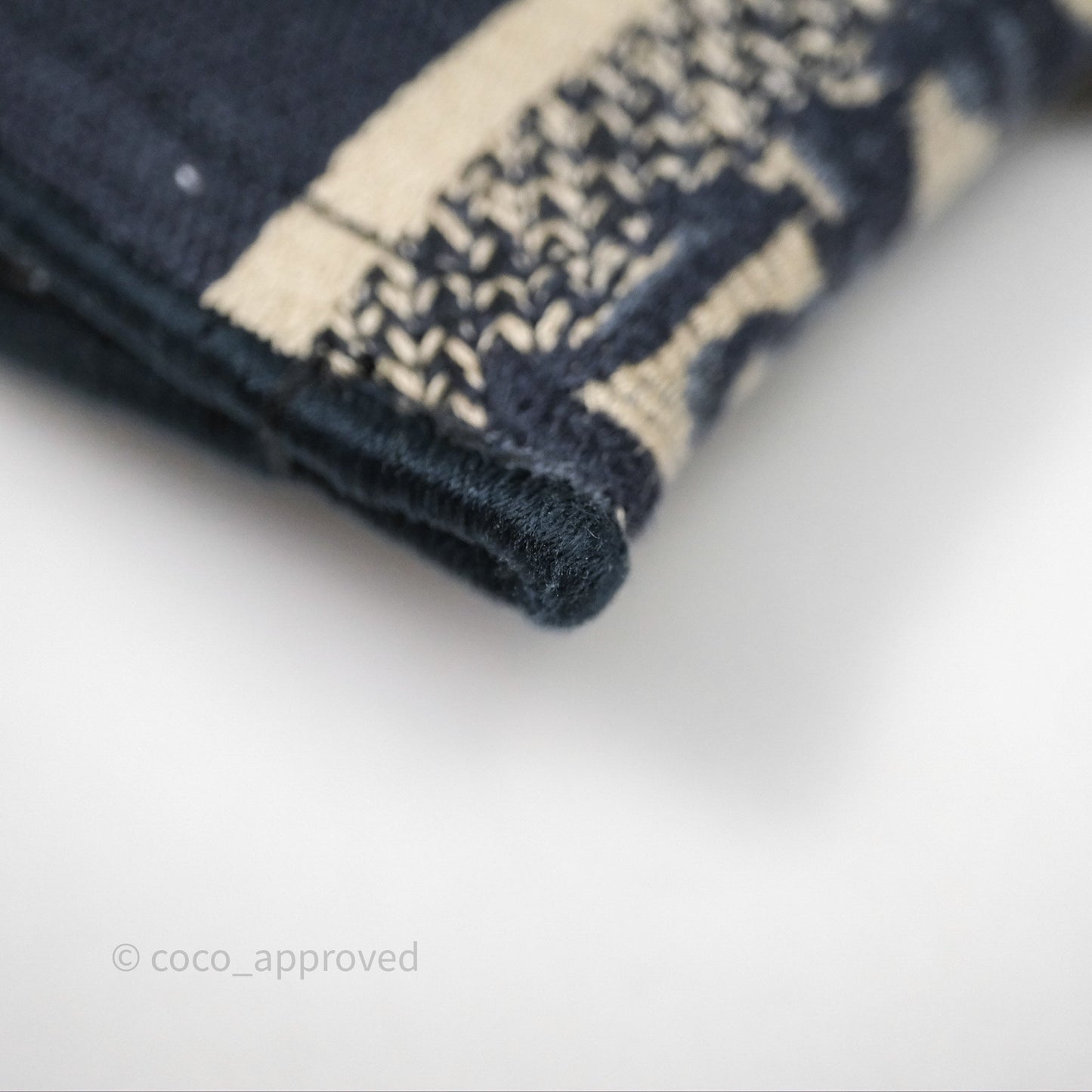 Christian Dior Navy Oblique Slim Saddle Pouch