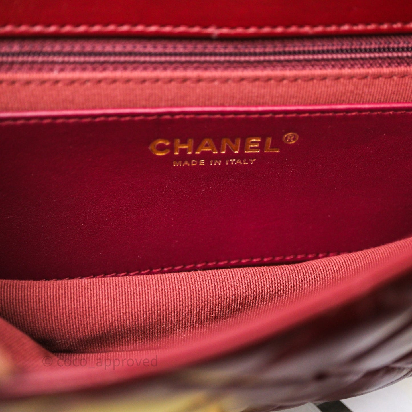 Chanel Small All Slide Adjustable Chain Flap Bag Burgundy Lambskin Aged Gold Hardware