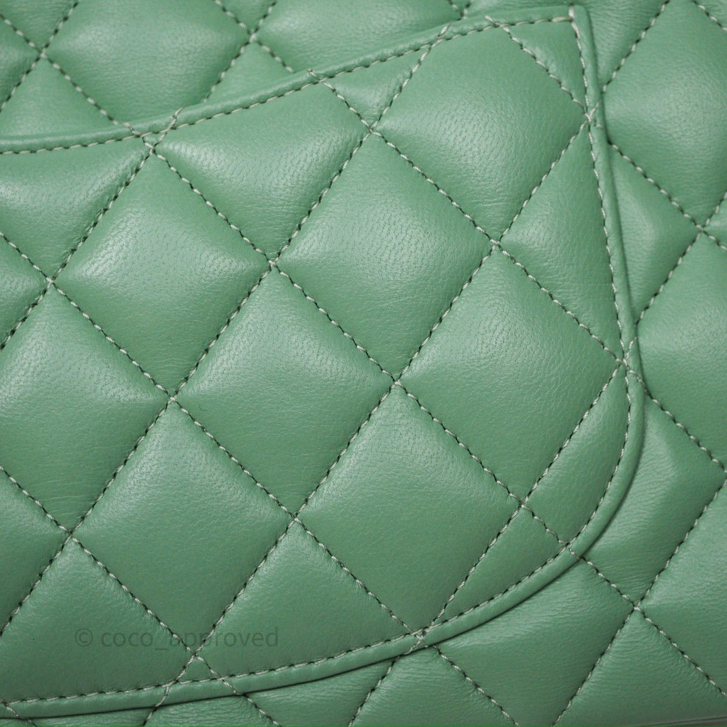 Chanel Small Classic Flap Quilted Mint Green Lambskin Gold Hardware