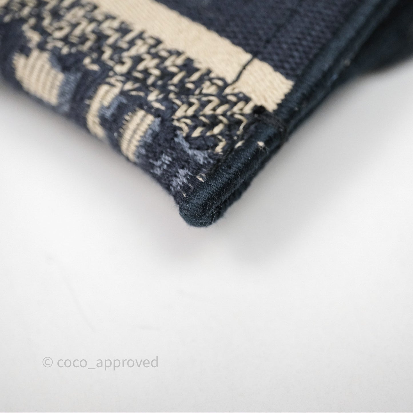 Christian Dior Navy Oblique Slim Saddle Pouch