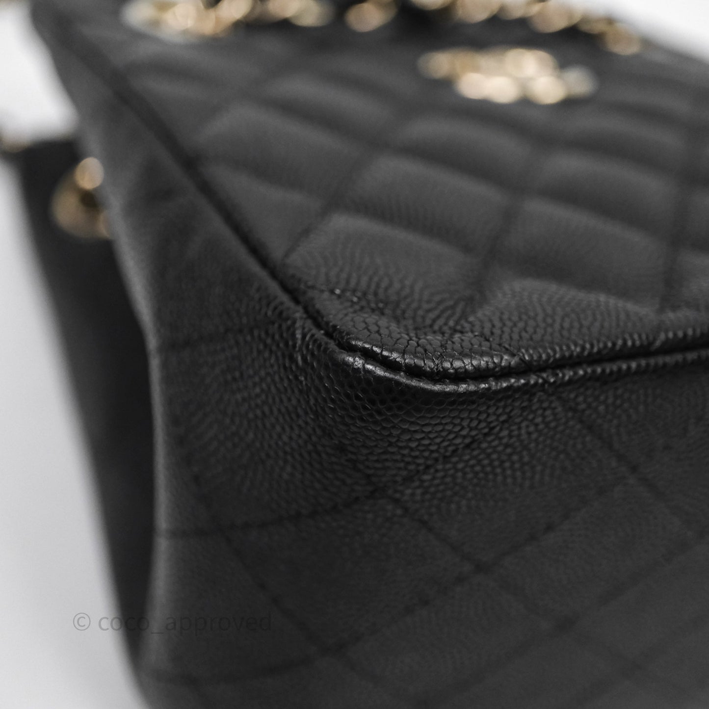 Chanel Mini Bucket Tote Black Caviar Gold Hardware 22S