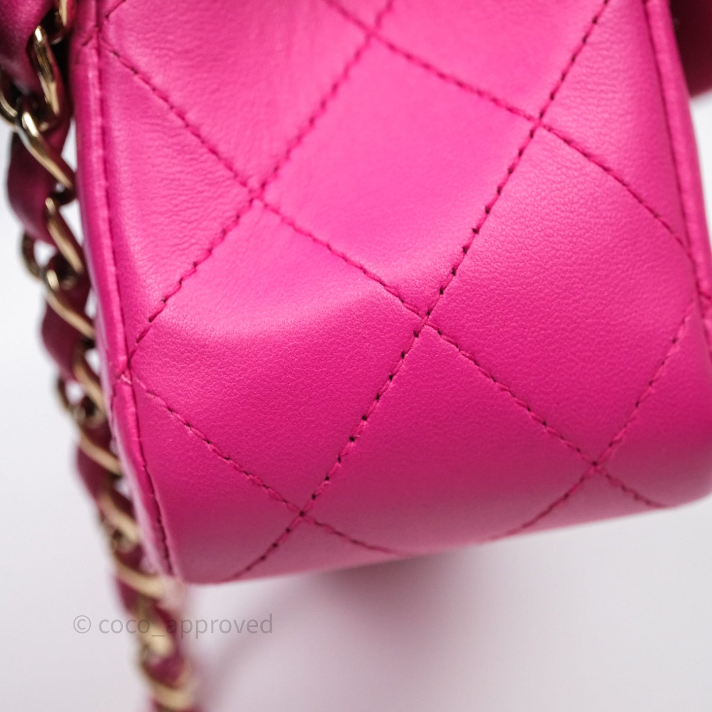 Chanel Classic M/L Medium Flap Quilted Hot Pink Lambskin Gold Hardware