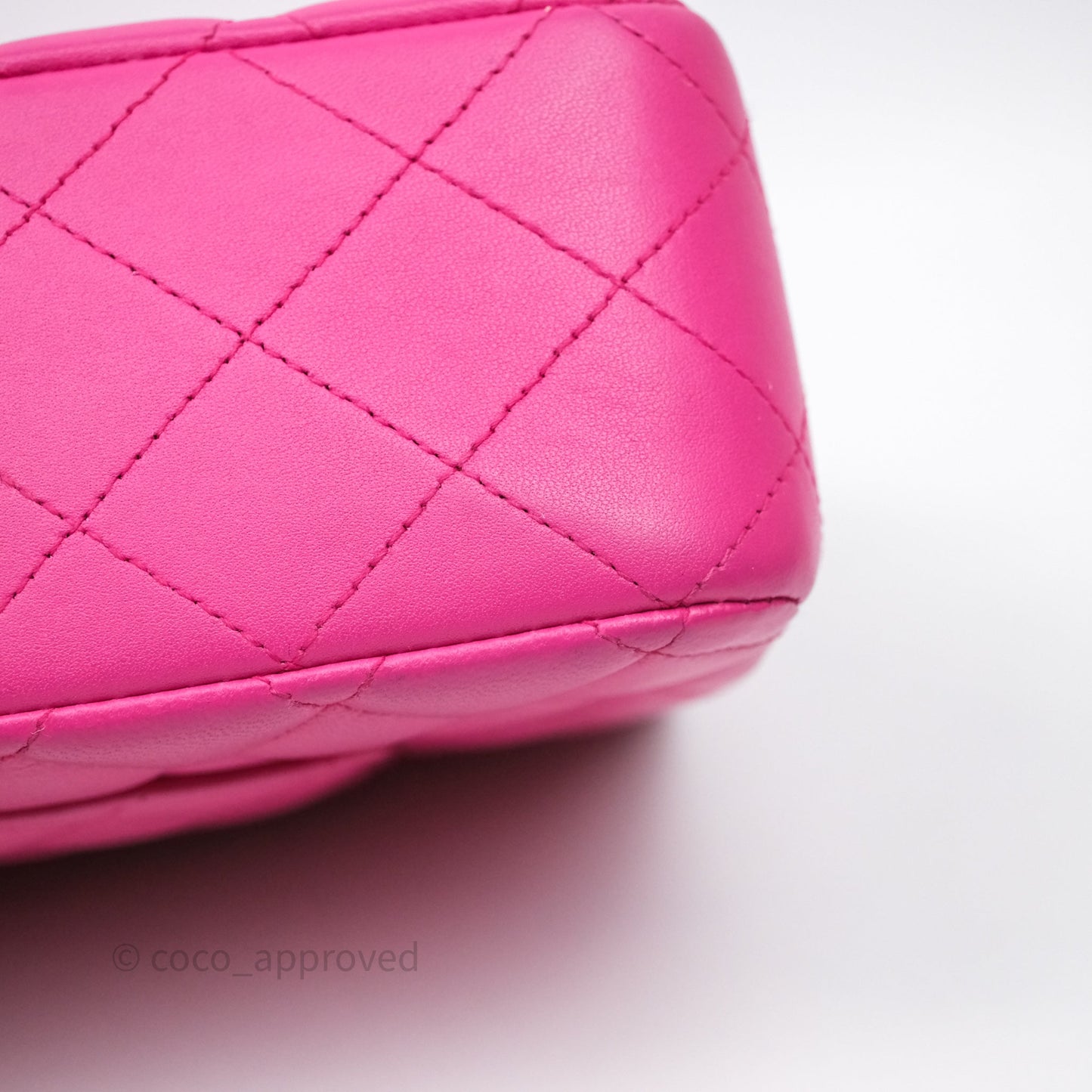 Chanel Classic M/L Medium Flap Quilted Hot Pink Lambskin Gold Hardware
