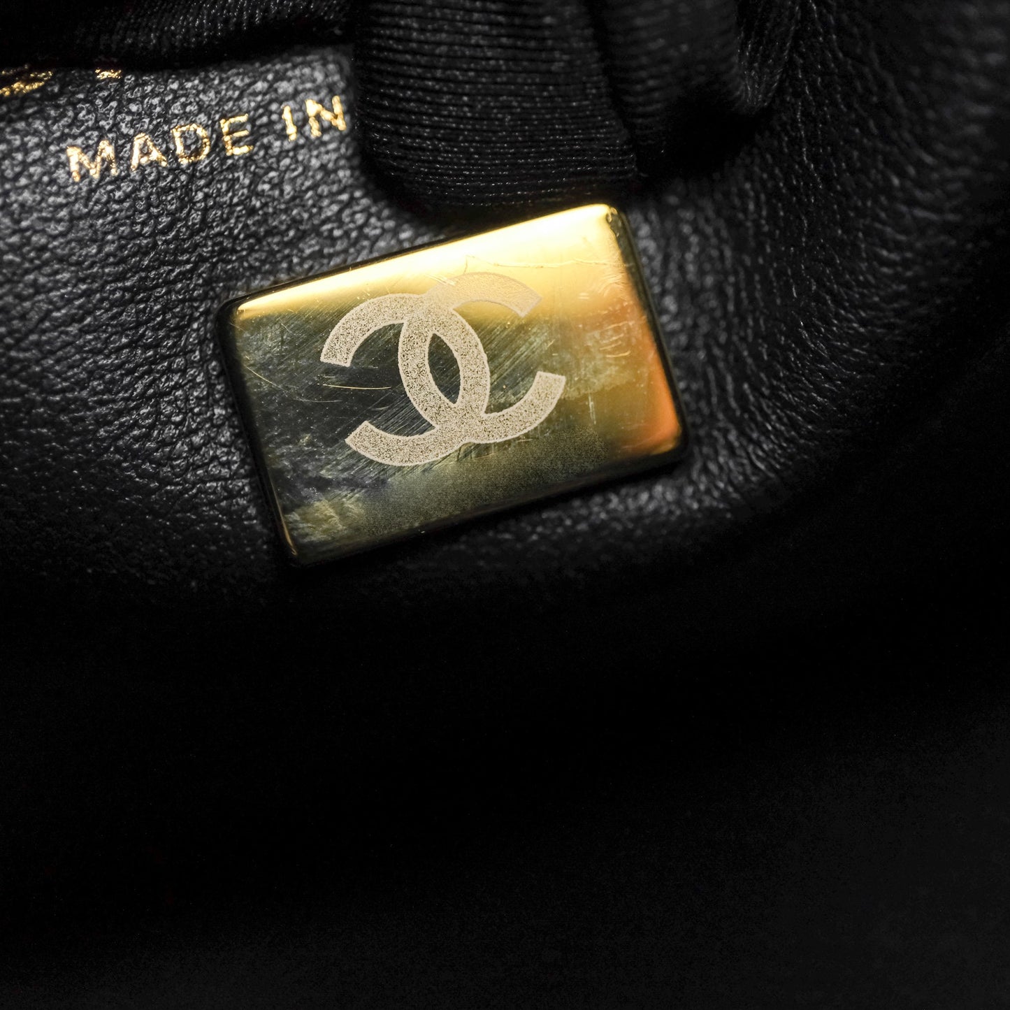 Chanel Mini Bucket Tote Black Caviar Gold Hardware 22S