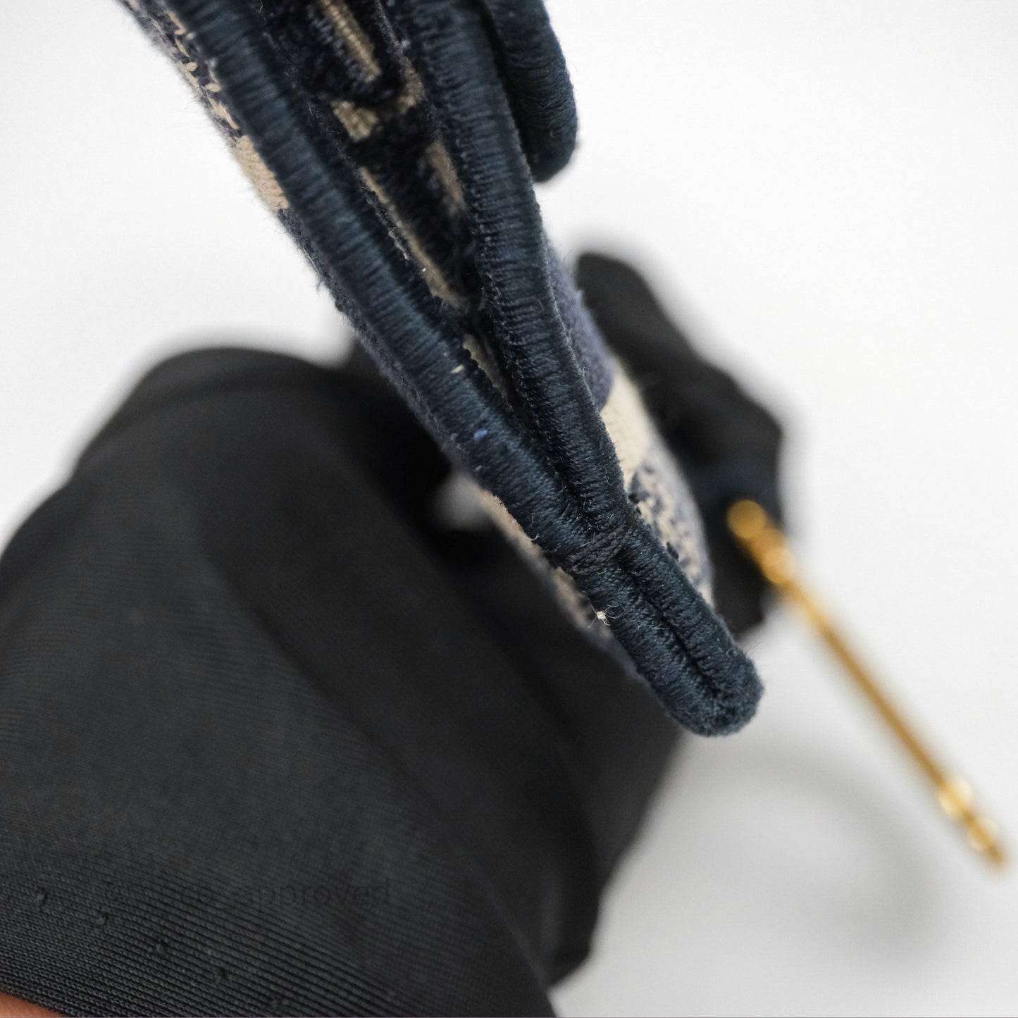 Christian Dior Navy Oblique Slim Saddle Pouch