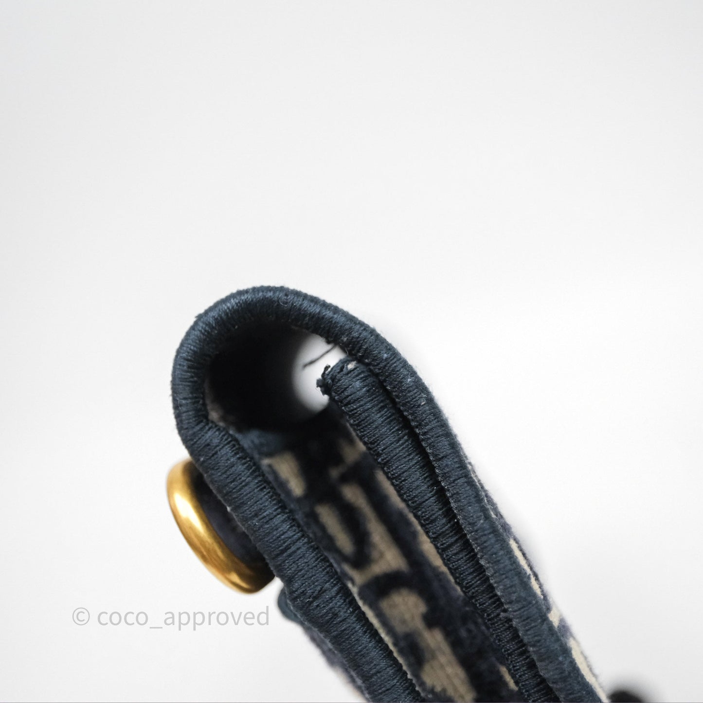 Christian Dior Navy Oblique Slim Saddle Pouch