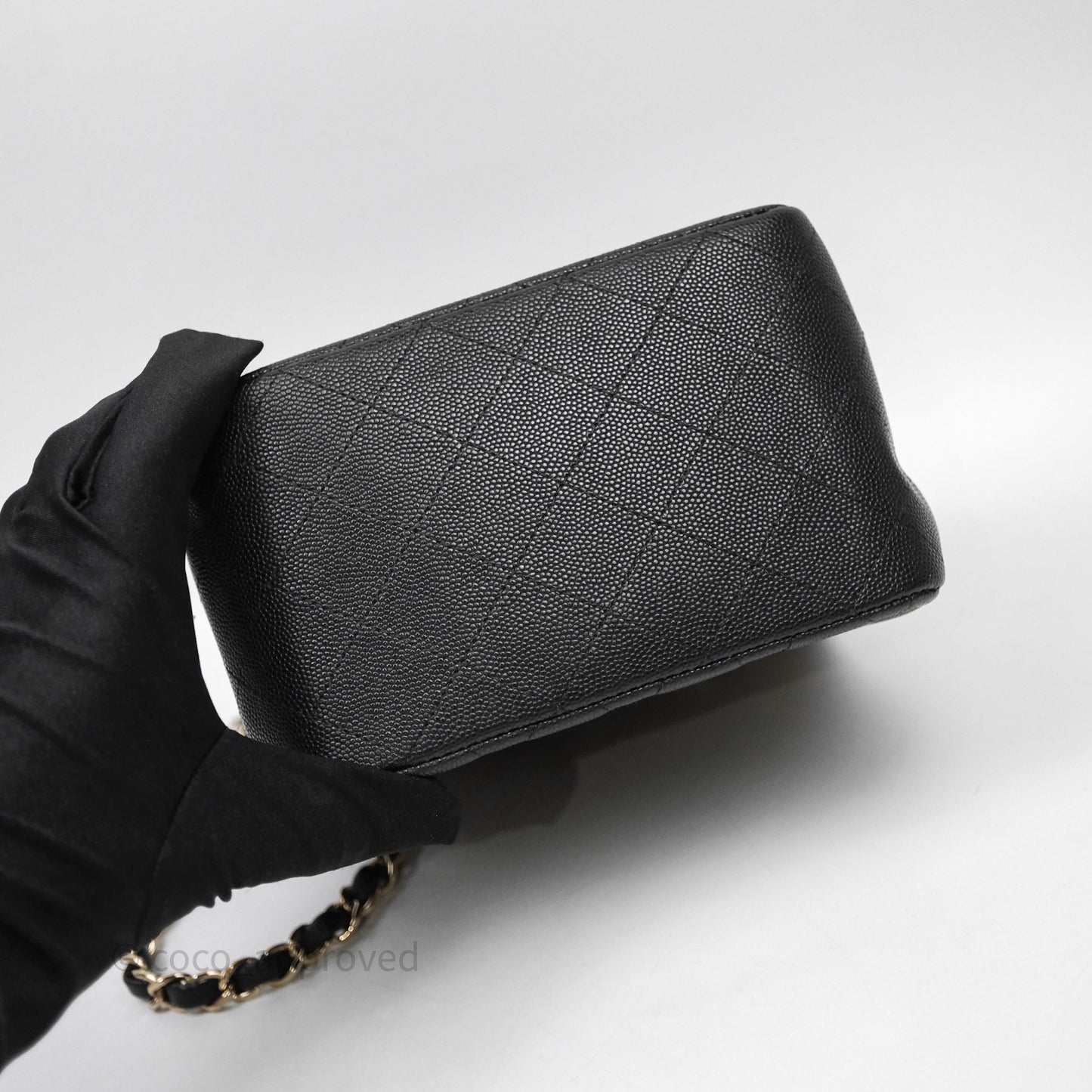 Chanel Mini Bucket Tote Black Caviar Gold Hardware 22S