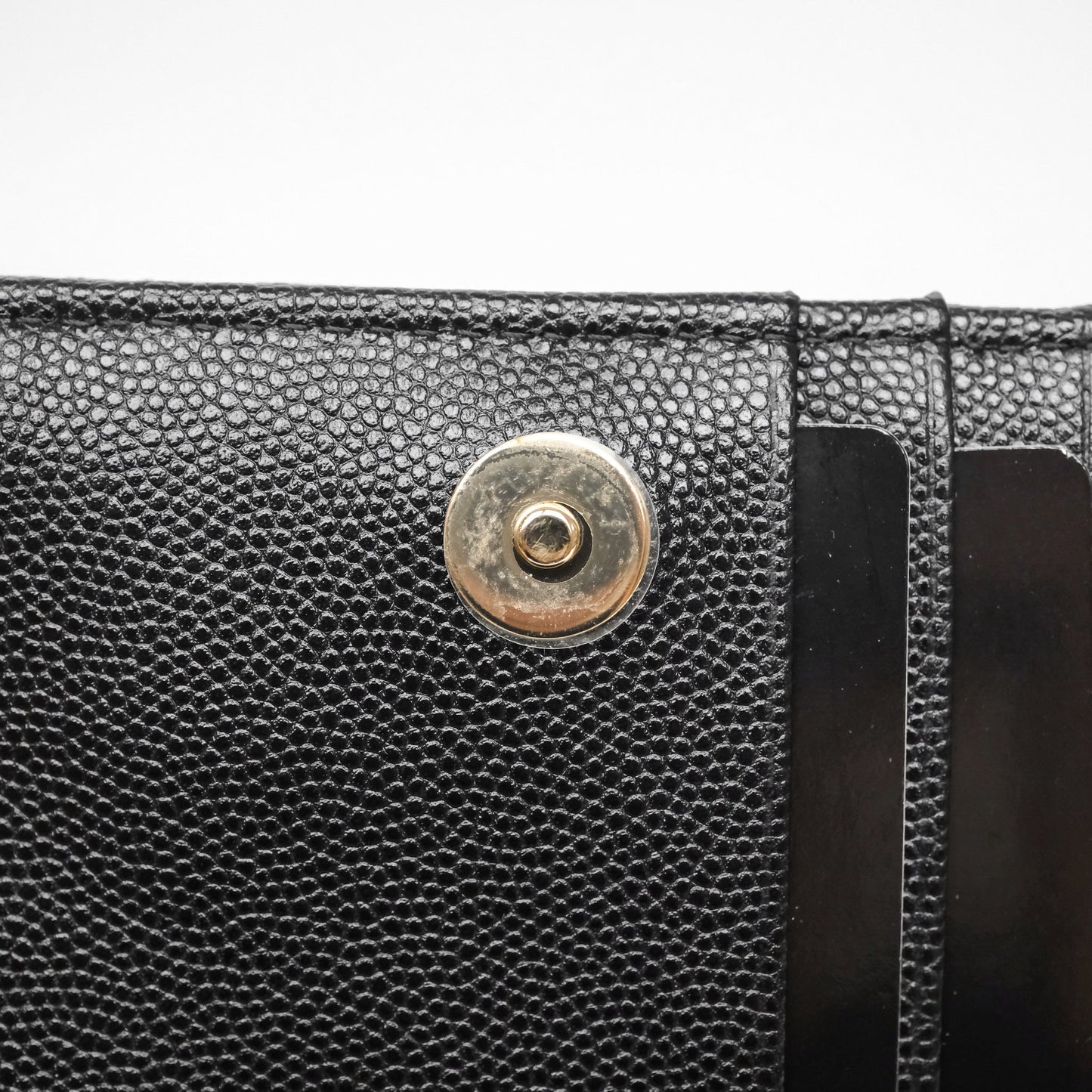 Chanel Quilted Mini Wallet on Chain WOC Black Caviar Gold Hardware