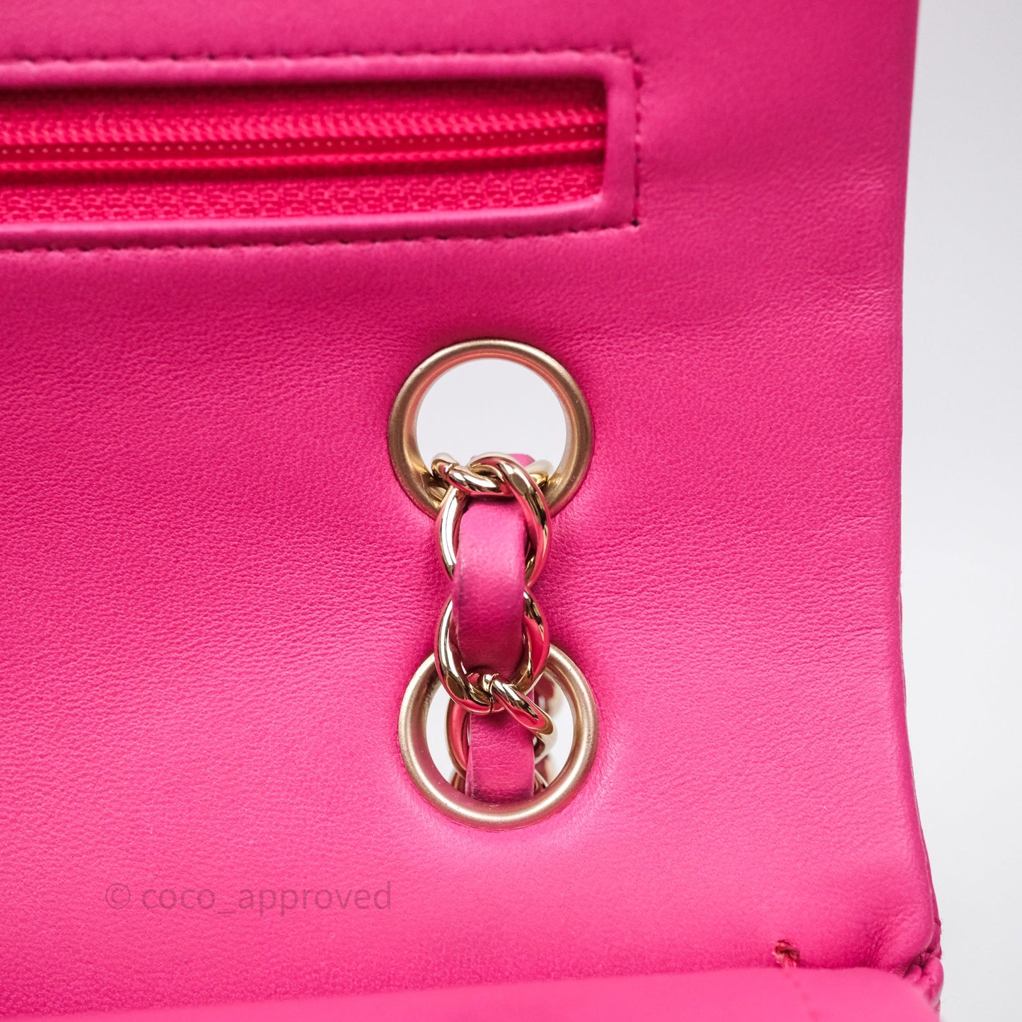 Chanel Classic M/L Medium Flap Quilted Hot Pink Lambskin Gold Hardware