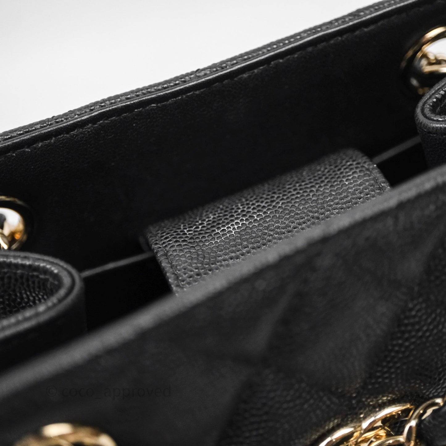 Chanel Mini Bucket Tote Black Caviar Gold Hardware 22S