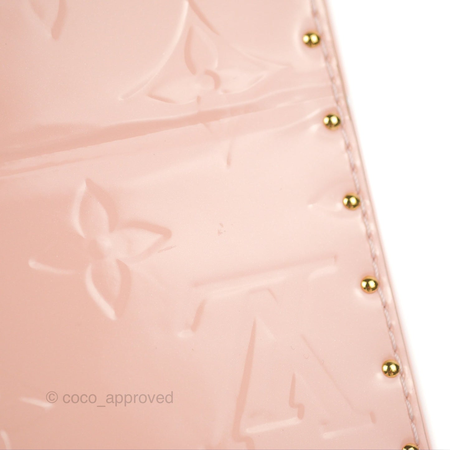 Louis Vuitton Bleecker Box Rose Ballerine Vernis Embossed Monogram
