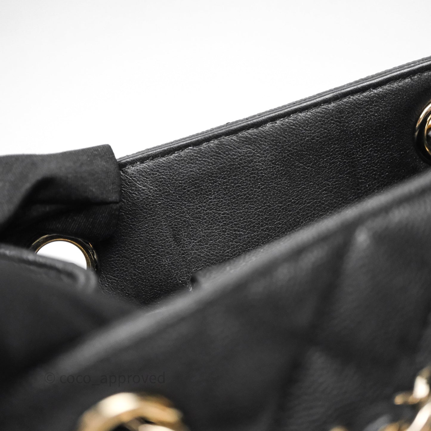 Chanel Mini Bucket Tote Black Caviar Gold Hardware 22S