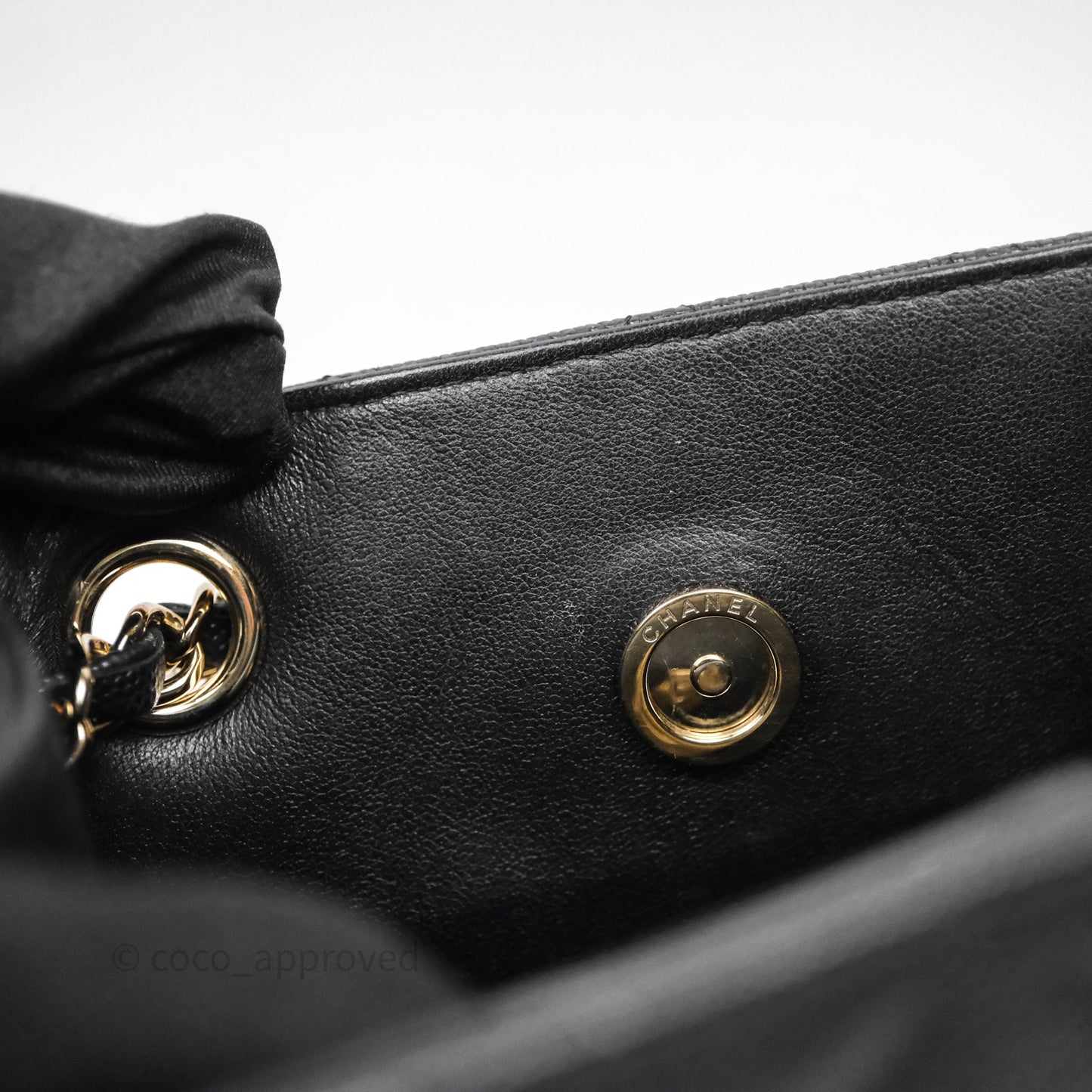 Chanel Mini Bucket Tote Black Caviar Gold Hardware 22S