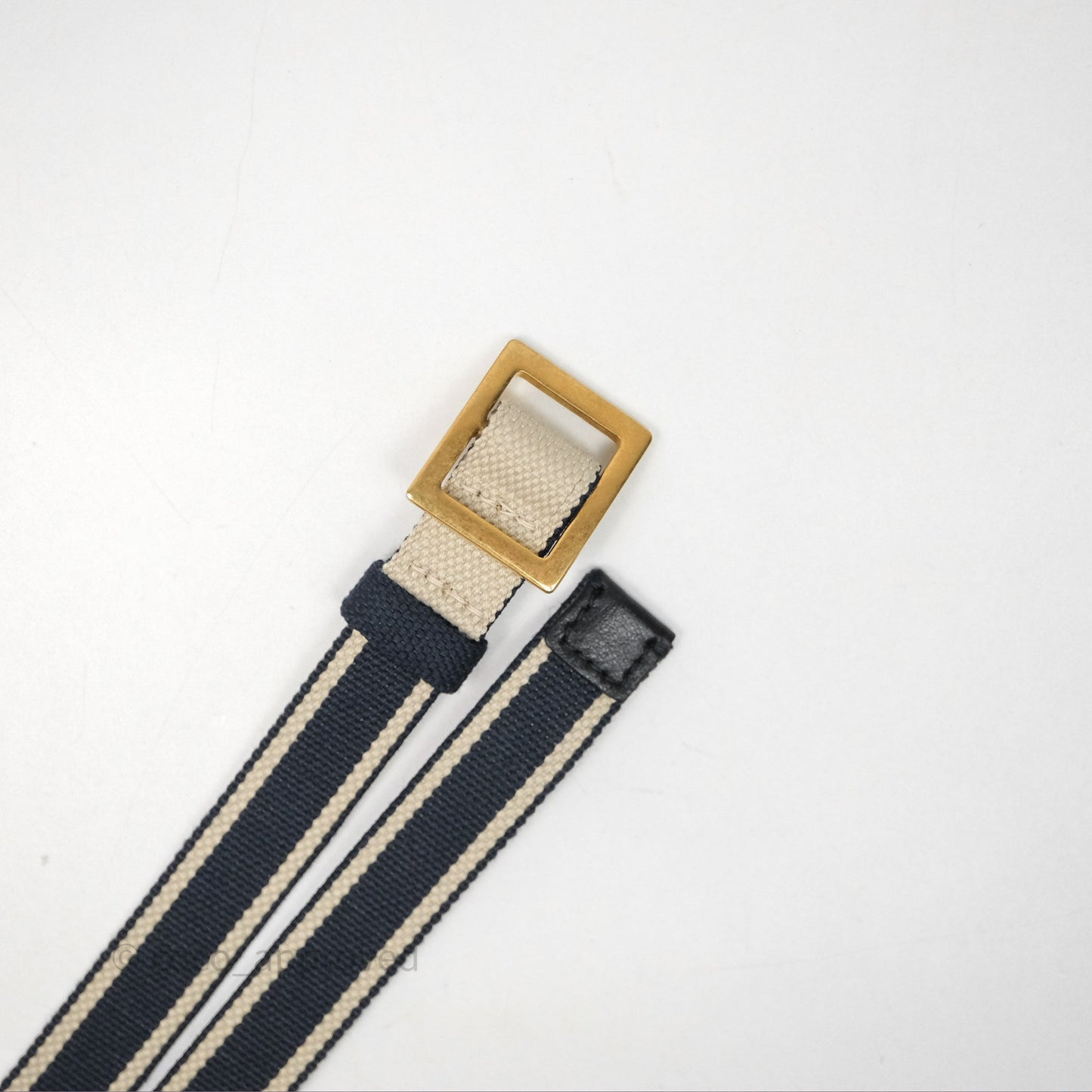 Christian Dior Navy Oblique Slim Saddle Pouch