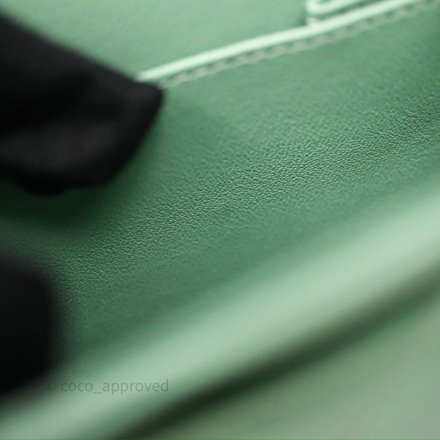 Chanel Small Classic Flap Quilted Mint Green Lambskin Gold Hardware