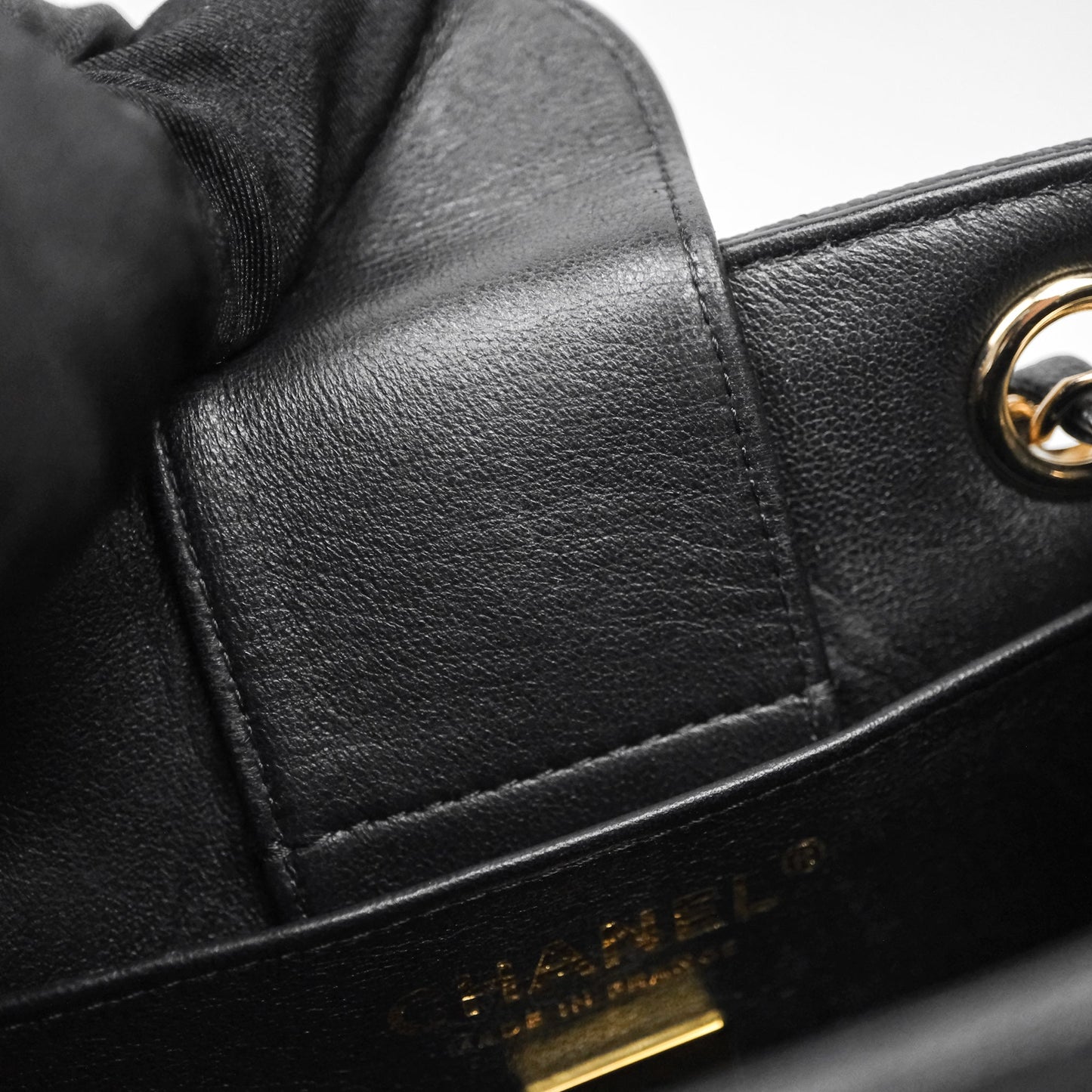 Chanel Mini Bucket Tote Black Caviar Gold Hardware 22S