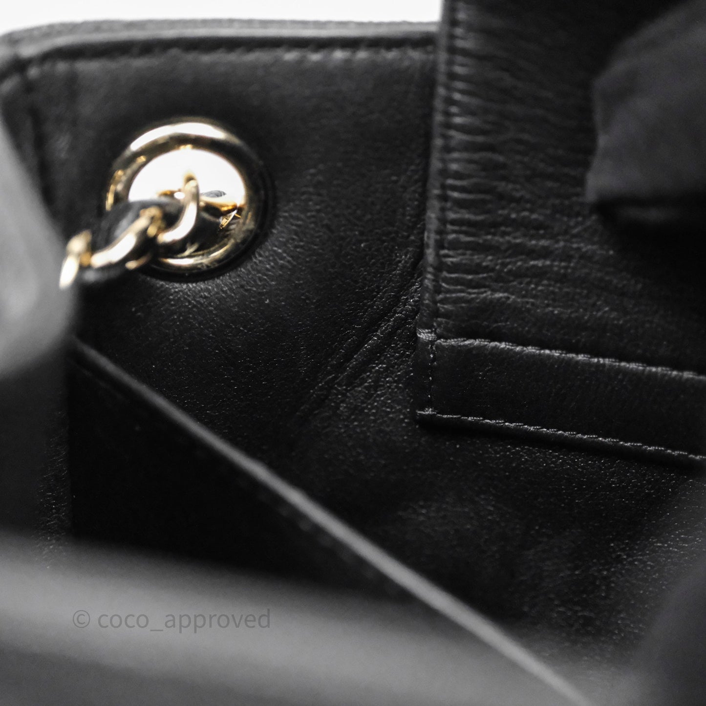 Chanel Mini Bucket Tote Black Caviar Gold Hardware 22S