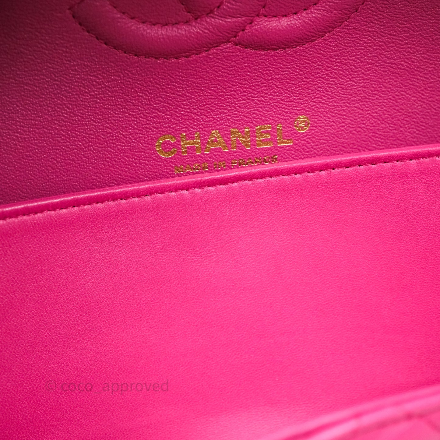 Chanel Classic M/L Medium Flap Quilted Hot Pink Lambskin Gold Hardware