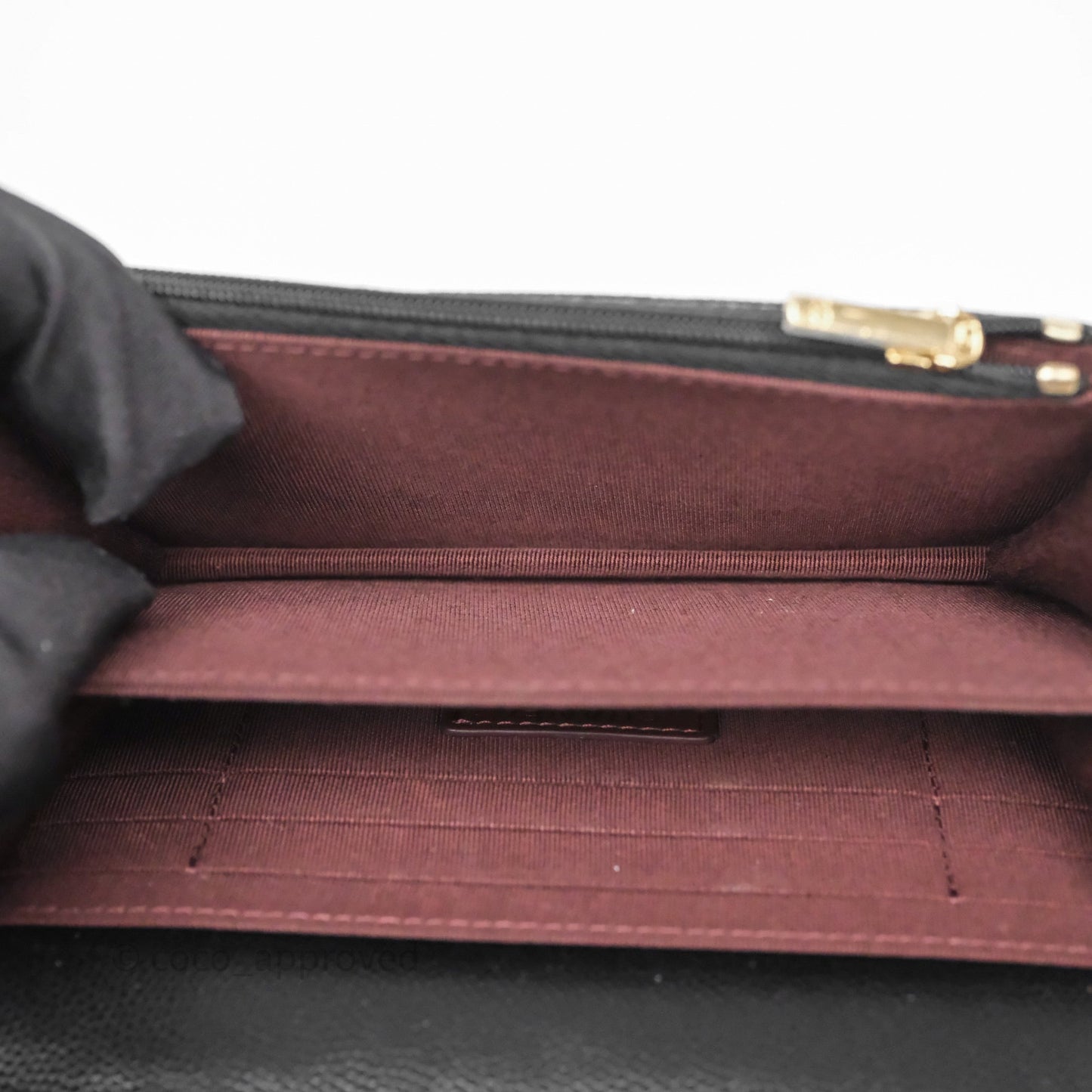 Chanel Quilted Mini Wallet on Chain WOC Black Caviar Gold Hardware