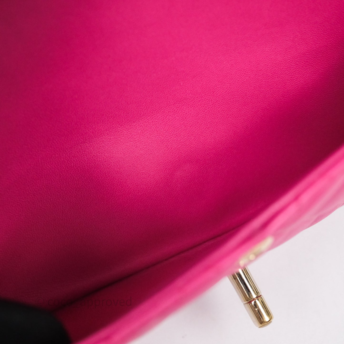 Chanel Classic M/L Medium Flap Quilted Hot Pink Lambskin Gold Hardware