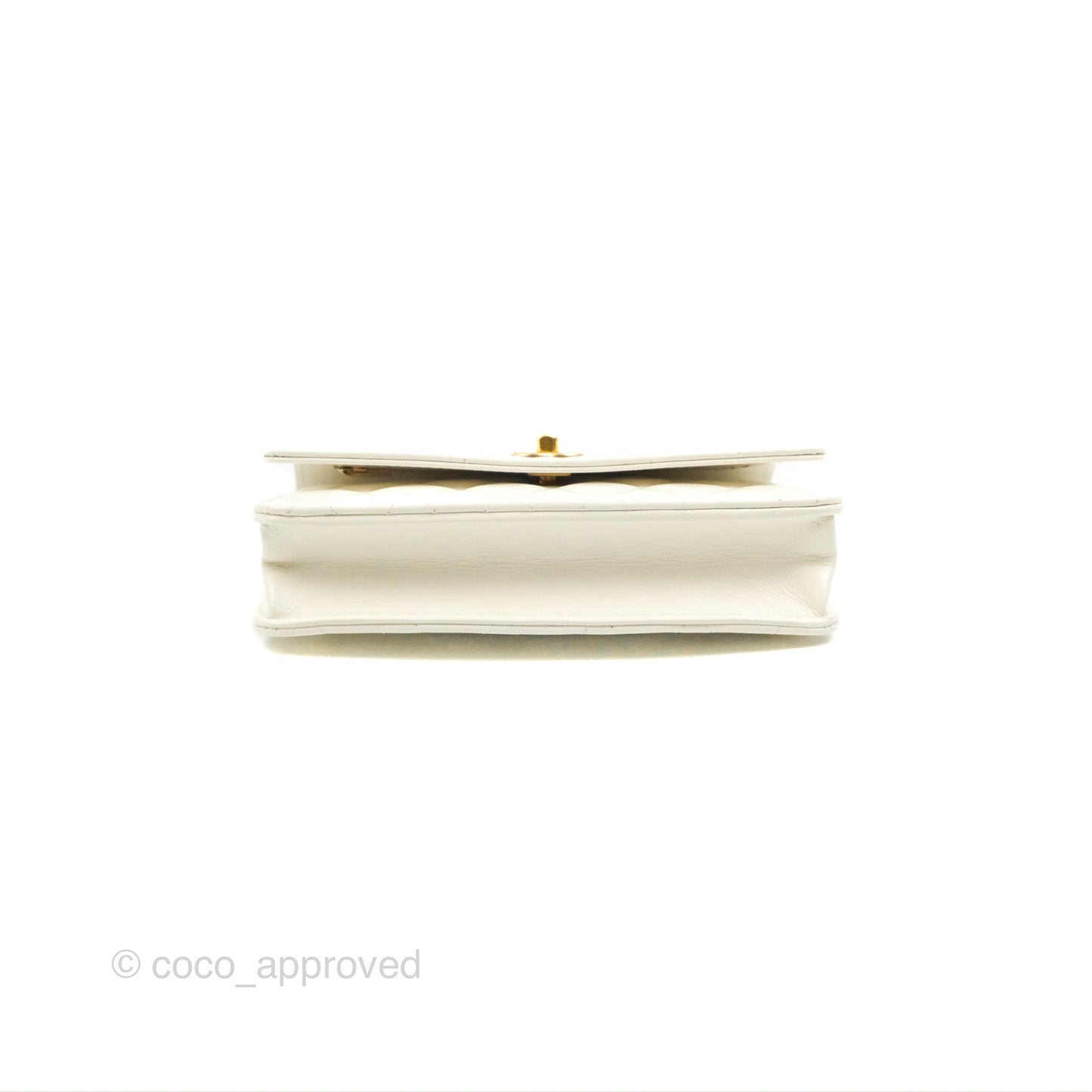 Chanel Rainbow Top Handle Wallet On Chain WOC White Glazed Lambskin 23P