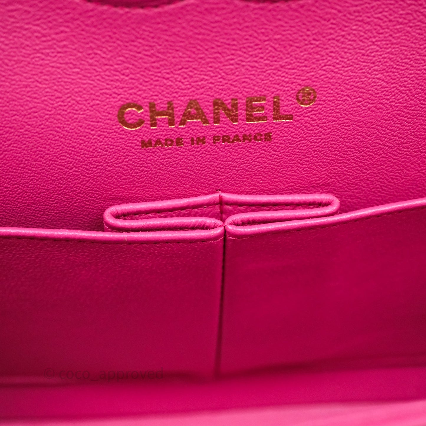 Chanel Classic M/L Medium Flap Quilted Hot Pink Lambskin Gold Hardware