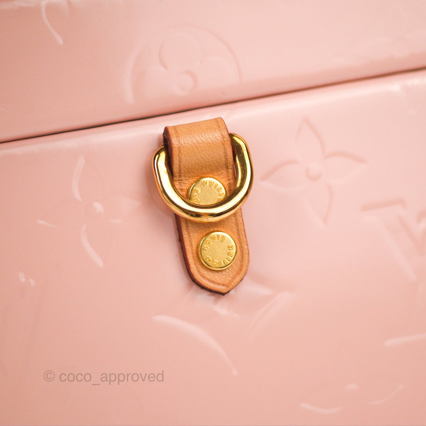 Louis Vuitton Bleecker Box Rose Ballerine Vernis Embossed Monogram