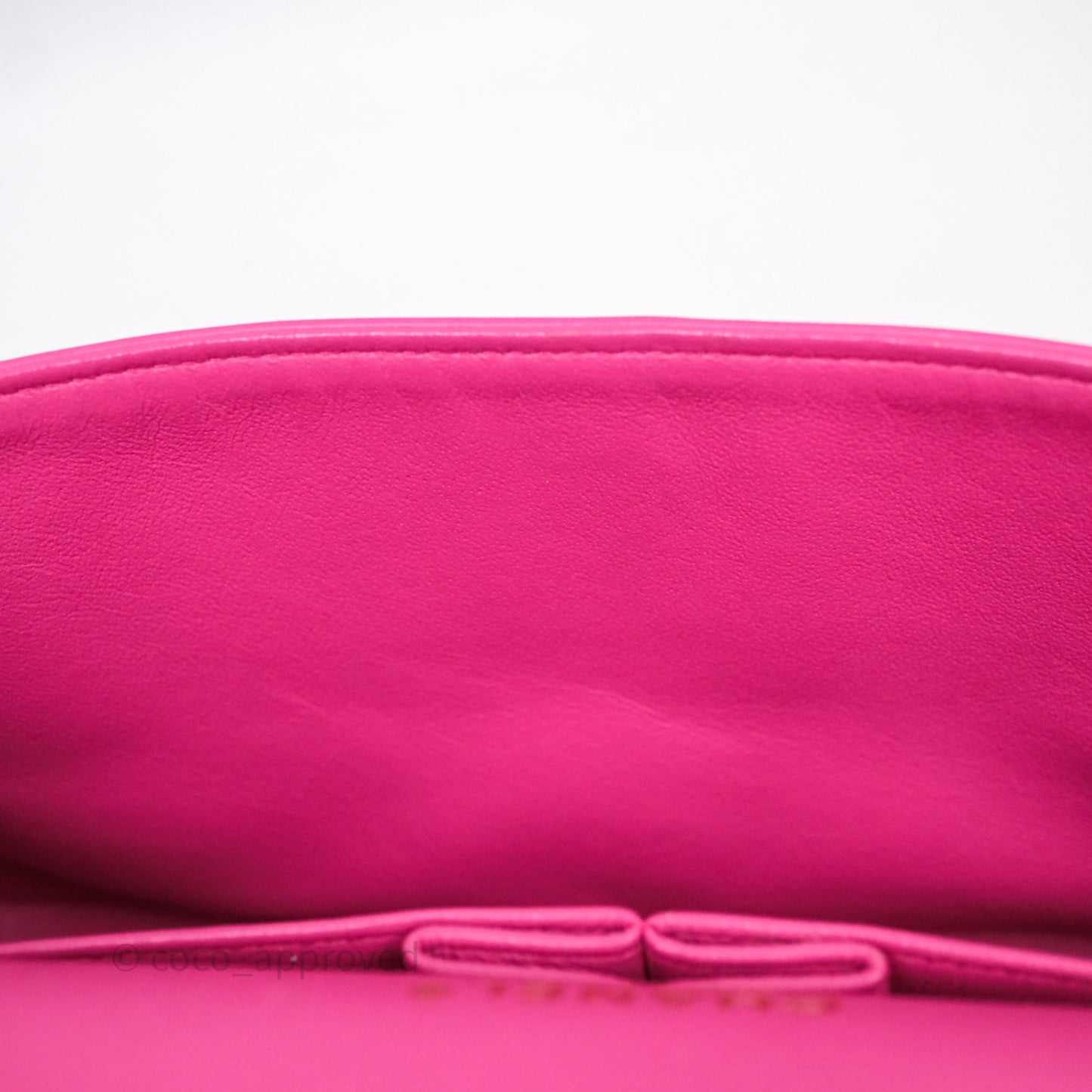 Chanel Classic M/L Medium Flap Quilted Hot Pink Lambskin Gold Hardware