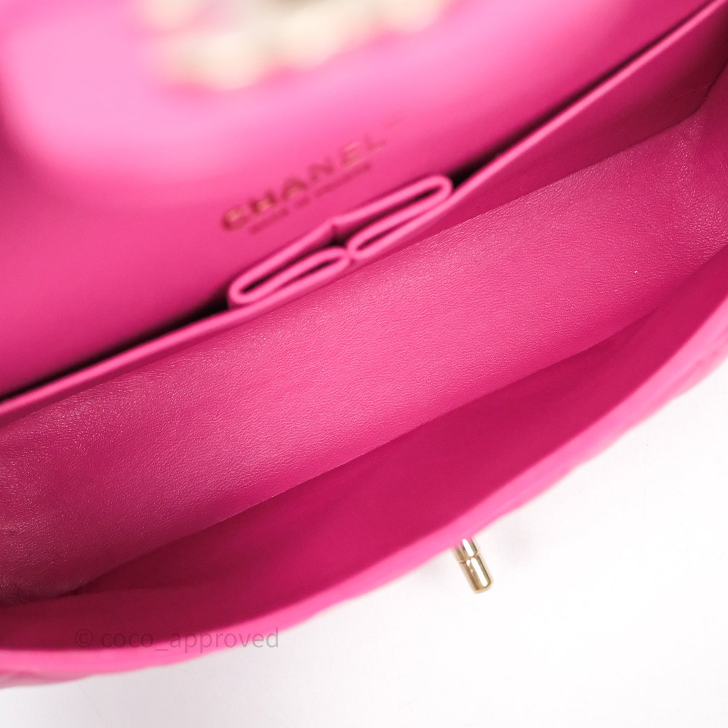 Chanel Classic M/L Medium Flap Quilted Hot Pink Lambskin Gold Hardware