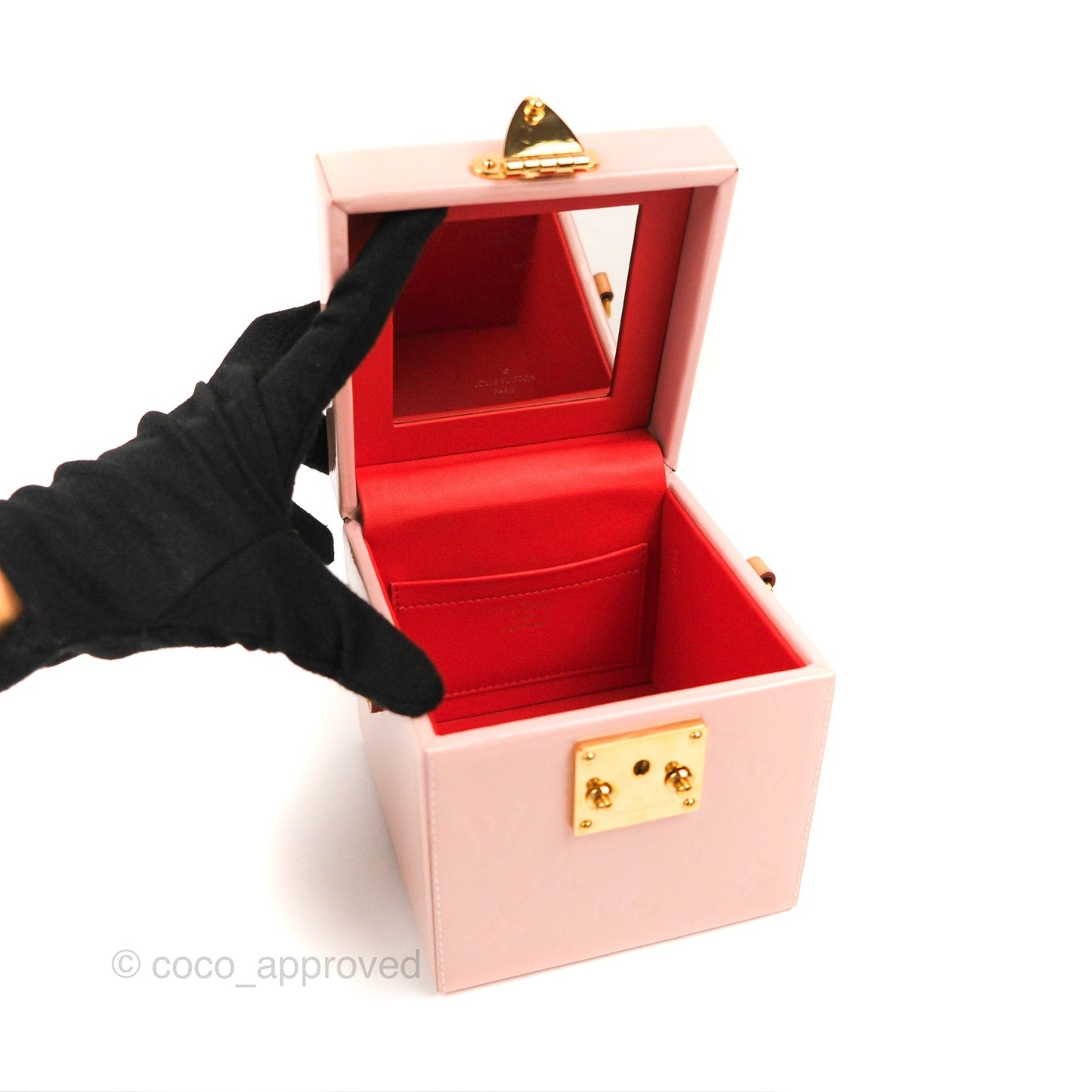 Louis Vuitton Bleecker Box Rose Ballerine Vernis Embossed Monogram