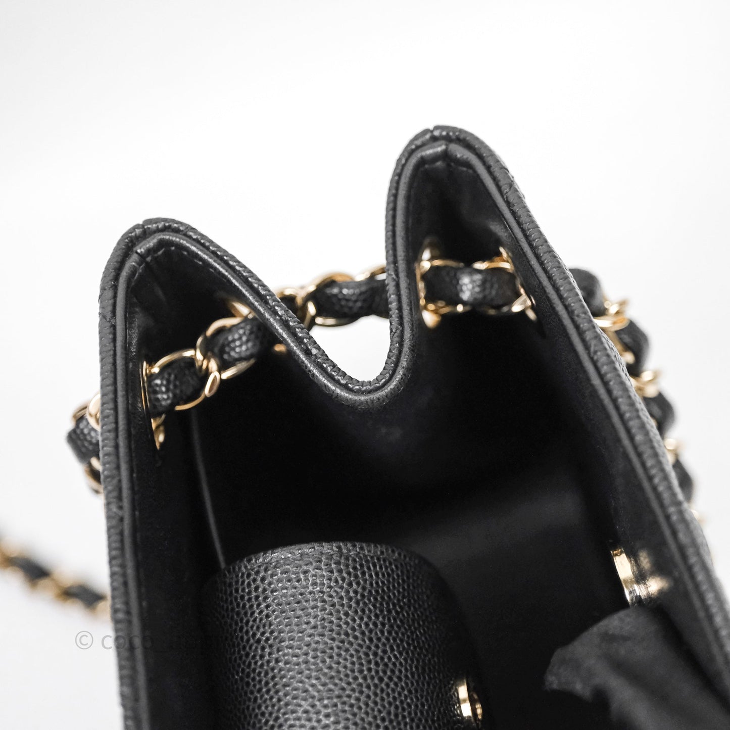 Chanel Mini Bucket Tote Black Caviar Gold Hardware 22S