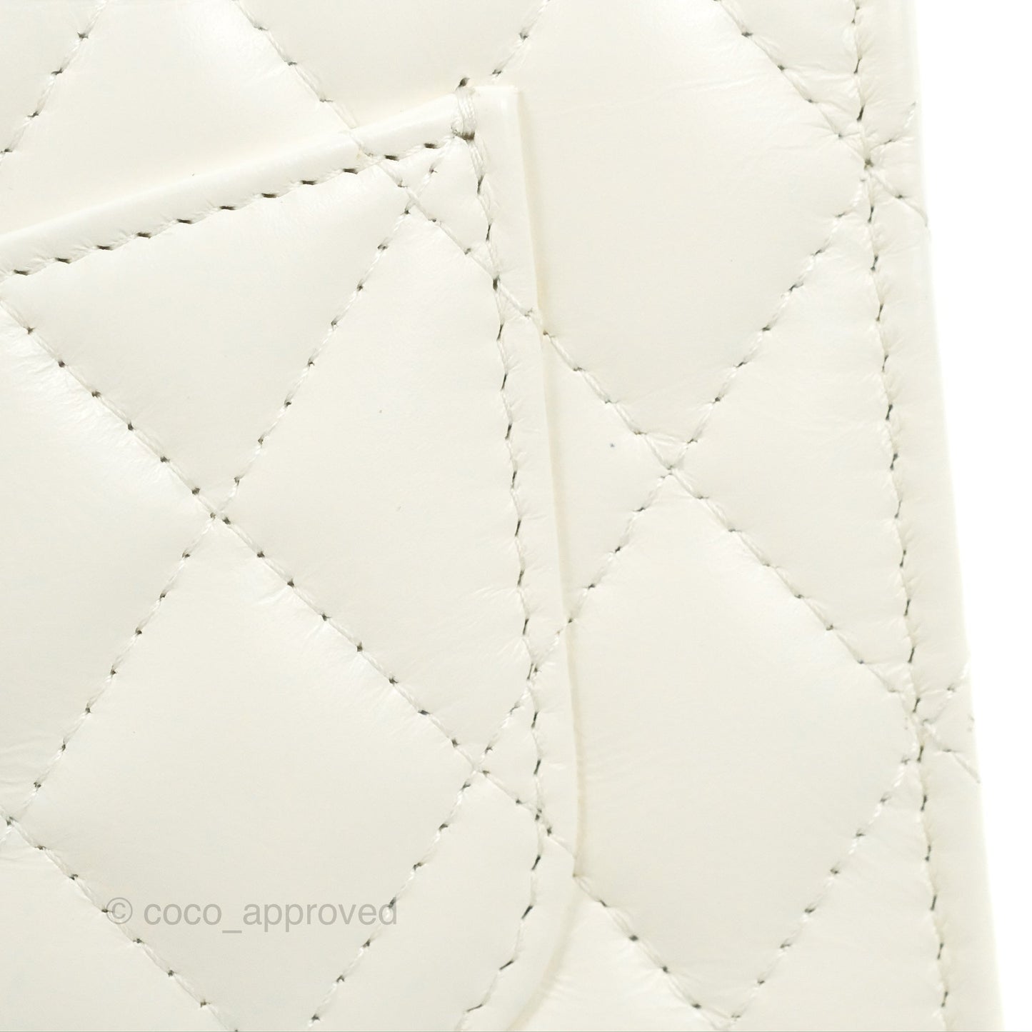 Chanel Rainbow Top Handle Wallet On Chain WOC White Glazed Lambskin 23P