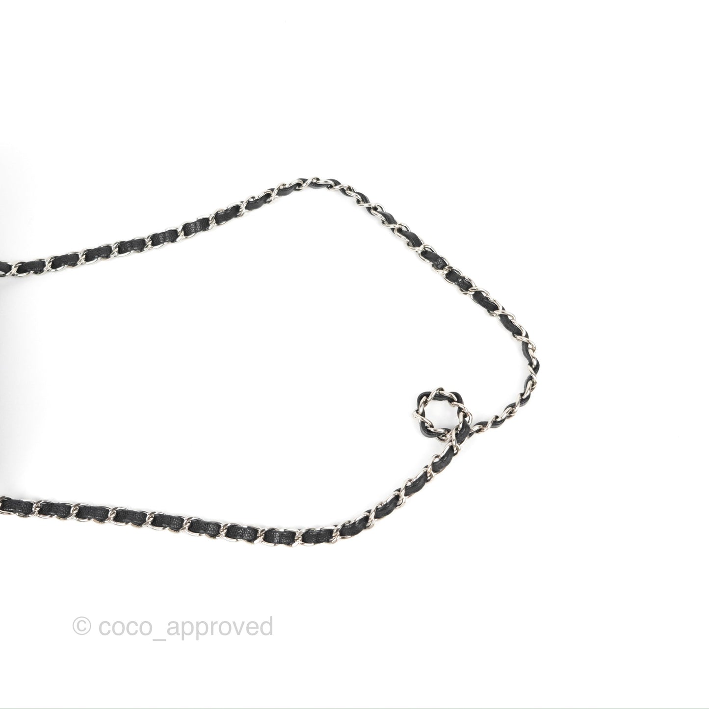Chanel Quilted Mini Square Flap Black Caviar Silver Hardware