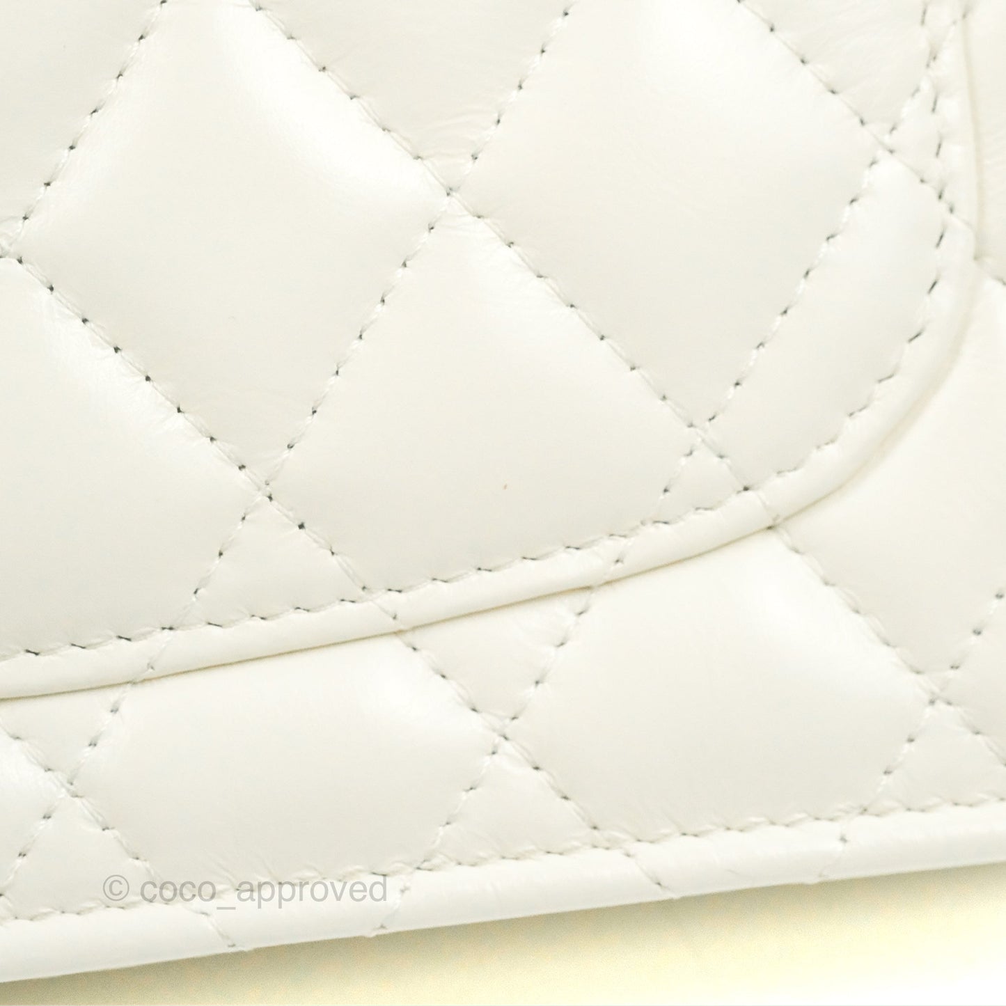 Chanel Rainbow Top Handle Wallet On Chain WOC White Glazed Lambskin 23P