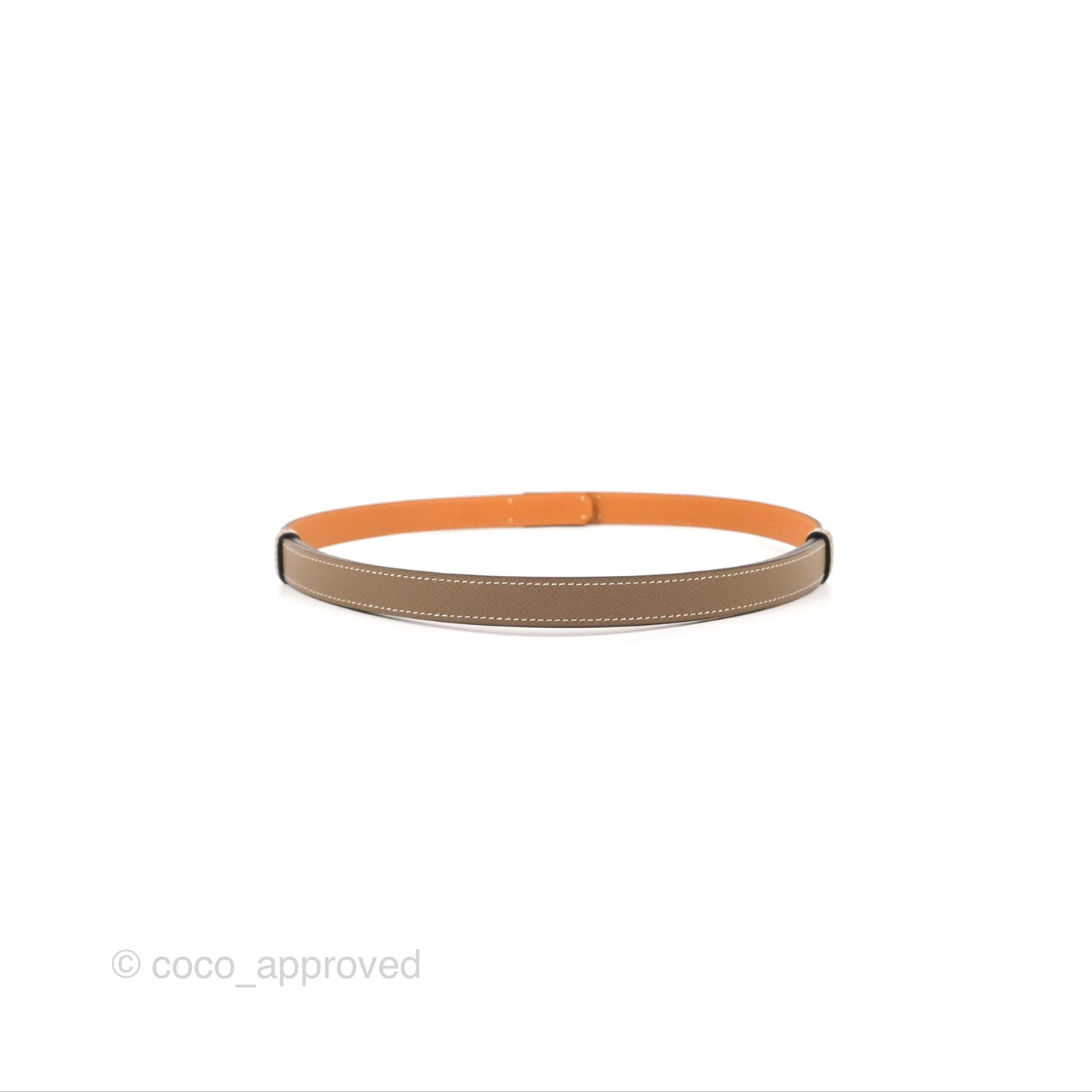 Hermès Epsom Kelly Buckle Belt Etoupe Gold Hardware