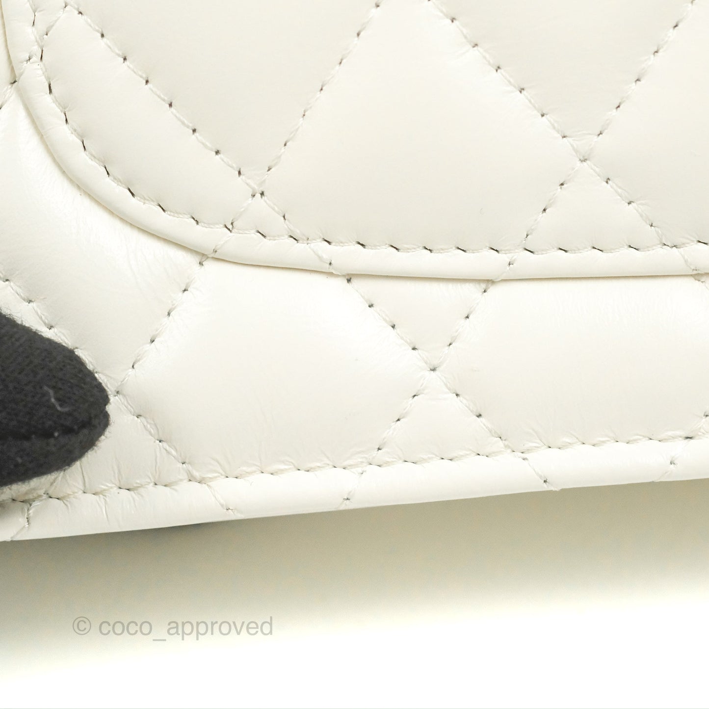 Chanel Rainbow Top Handle Wallet On Chain WOC White Glazed Lambskin 23P