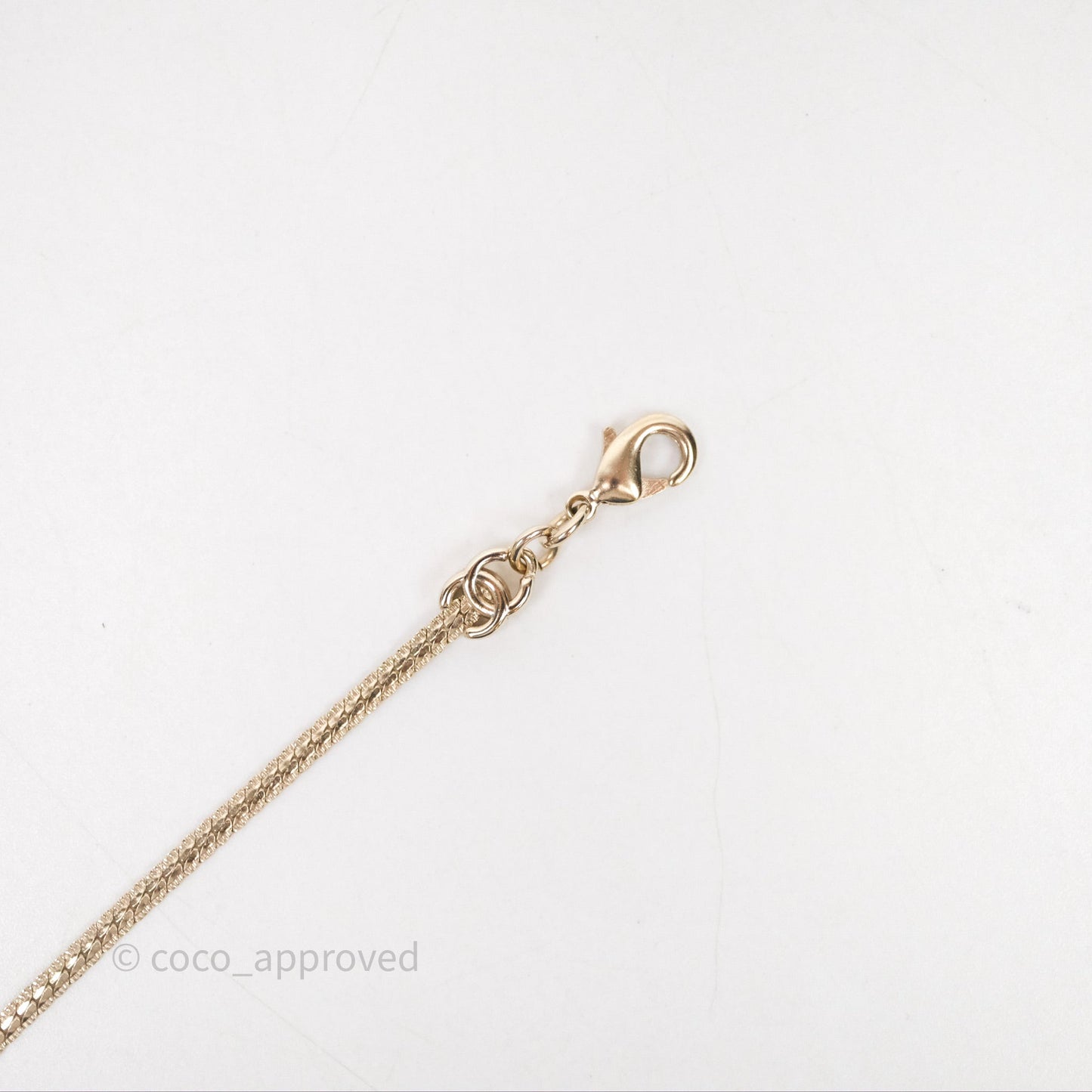 Chanel CC Logo Adjustable Necklace Gold Tone 25V