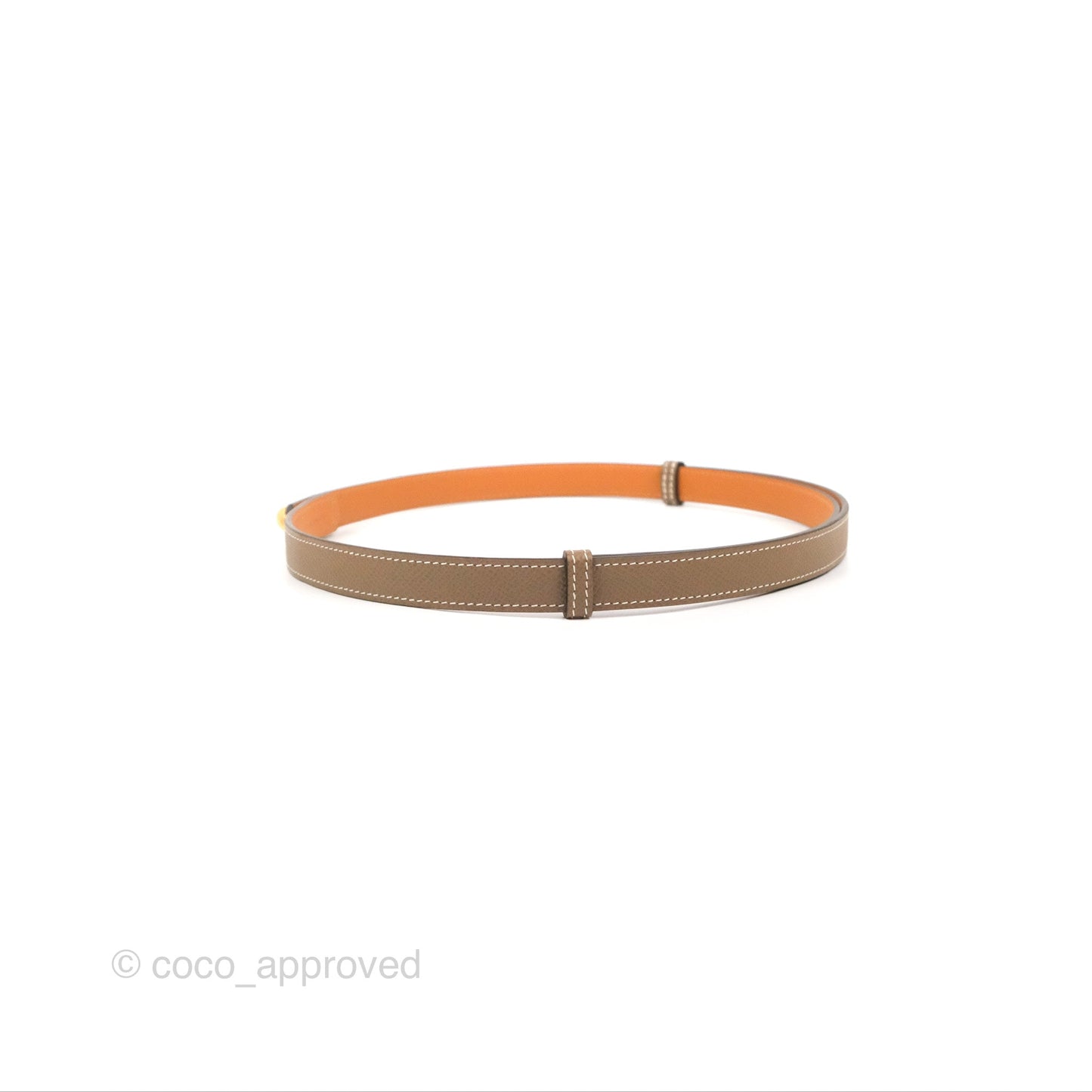 Hermès Epsom Kelly Buckle Belt Etoupe Gold Hardware