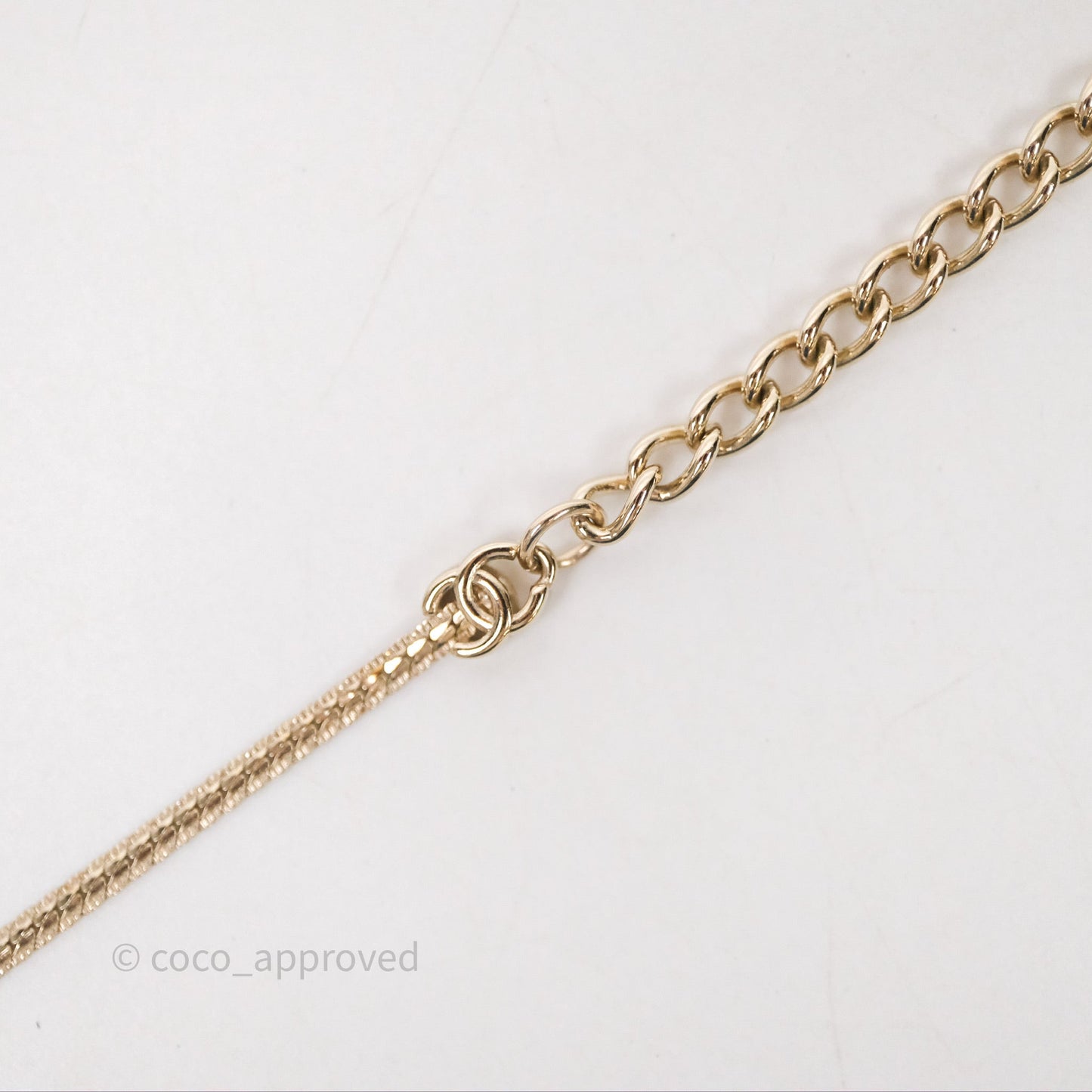 Chanel CC Logo Adjustable Necklace Gold Tone 25V