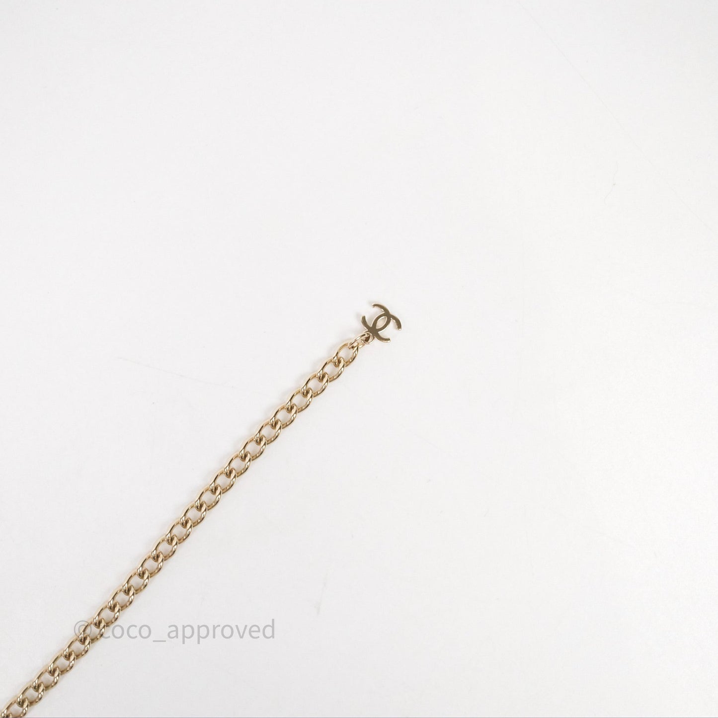 Chanel CC Logo Adjustable Necklace Gold Tone 25V