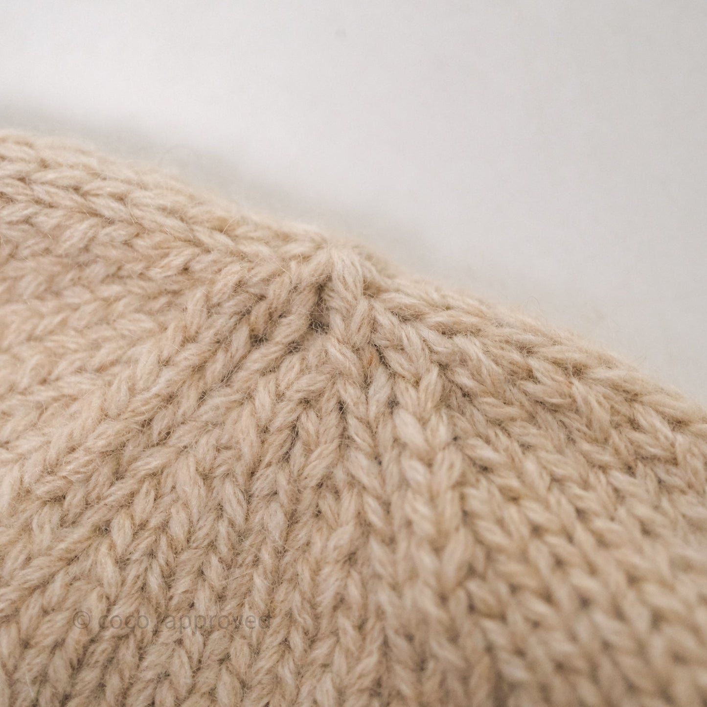 Chanel CC Knit Beanie Beige 23A