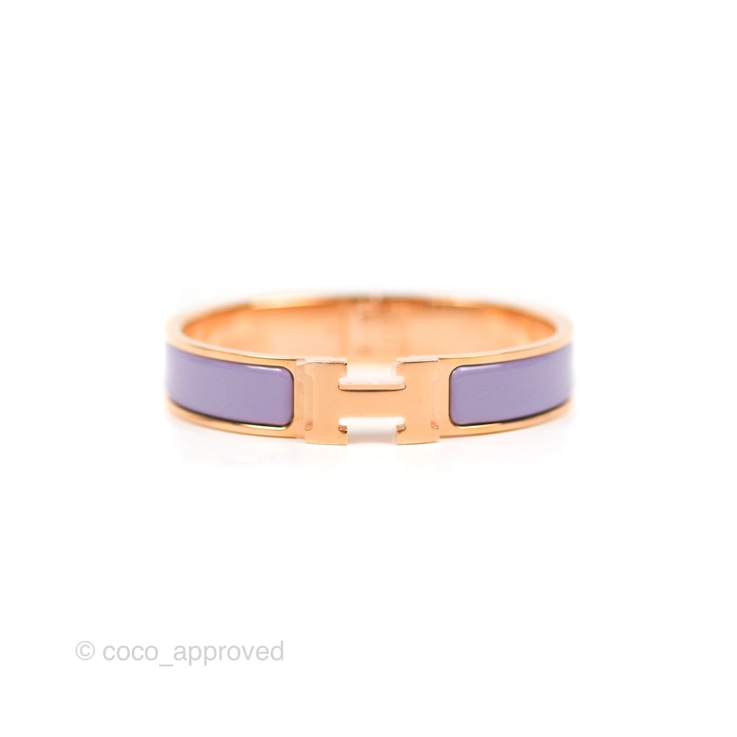 Hermès Clic H Bracelet Parme Rose Gold PM