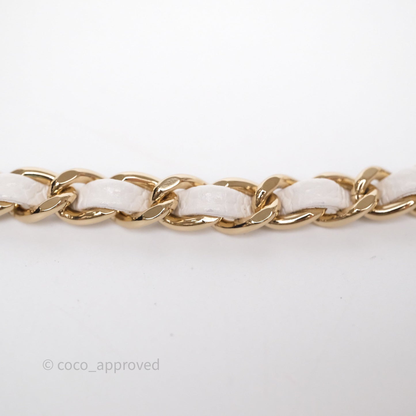 Chanel Mini Coco Handle Quilted Ivory White Caviar Gold Hardware